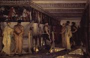 Alma-Tadema, Sir Lawrence Phidias Showing the Frieze of the Parthenon to his Friends (mk23) USA oil painting artist